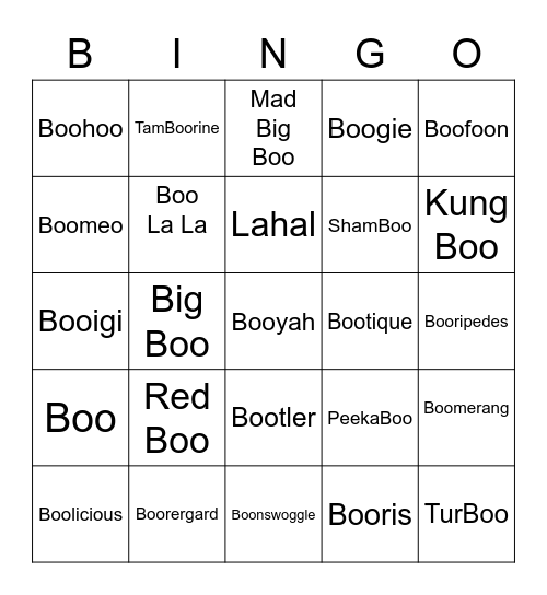 Cobalt ROUND 2 Boo edition Bingo Card