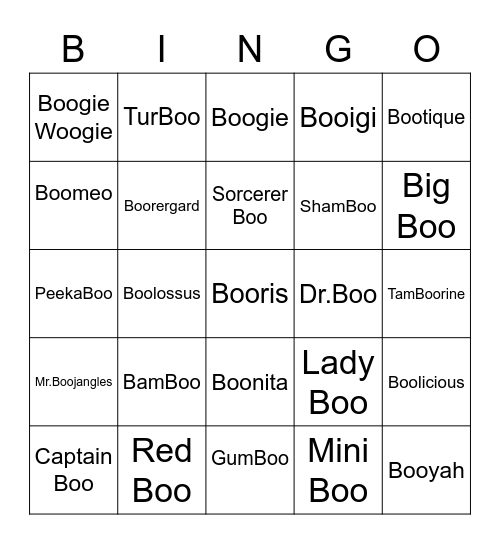 Hellboy ROUND 1 Boo edition Bingo Card