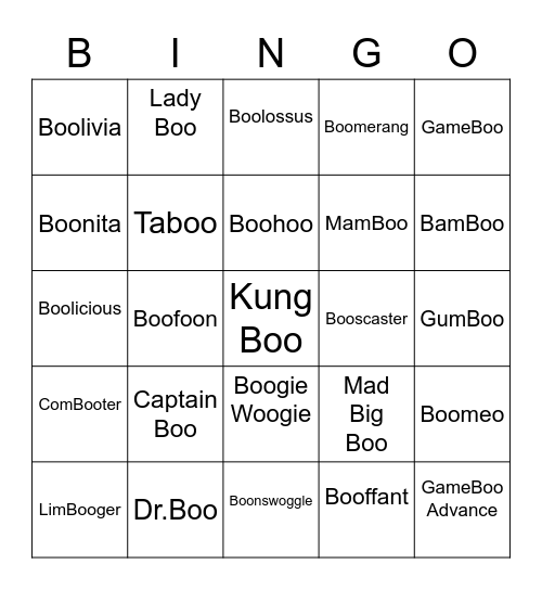 Dr. Sololek ROUND 2 Boo edition Bingo Card