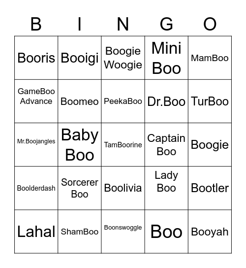 Mana ROUND 1 Boo edition Bingo Card