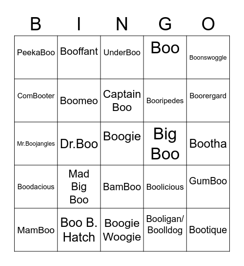 Mana ROUND 2 Boo edition Bingo Card