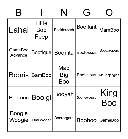 Steelcario ROUND 1 Boo edition Bingo Card