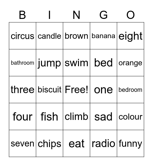 повтор 2 класс вариант 2 Bingo Card