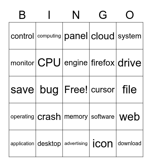 Computers - Beyond the Basics Bingo Card