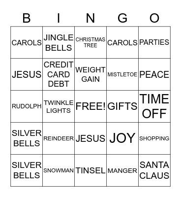 Christmas Bingo Card