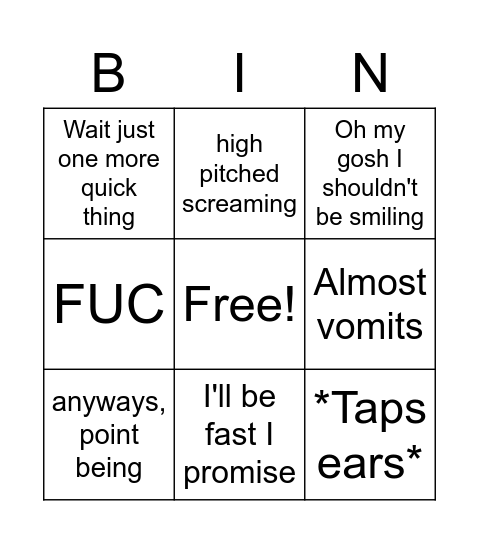 Bday Bingo Card