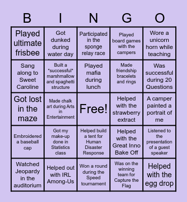 Inno Bingo Card