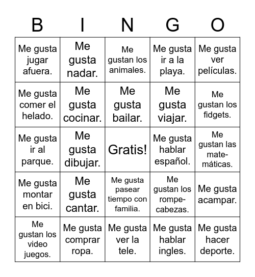 Jueves - Maestra Vega Bingo Card