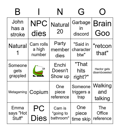 DND Bingo Card