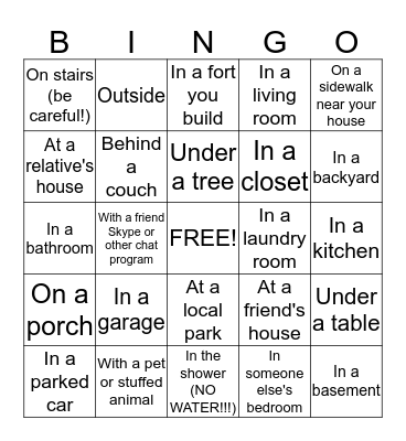Band Practice Bingo Card