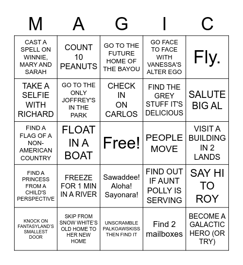 MK Showdown Bingo Card