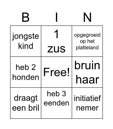 Fien Lucker Bingo Card