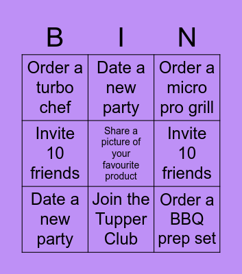 🎉 Tupperware Bingo 🎉 Bingo Card