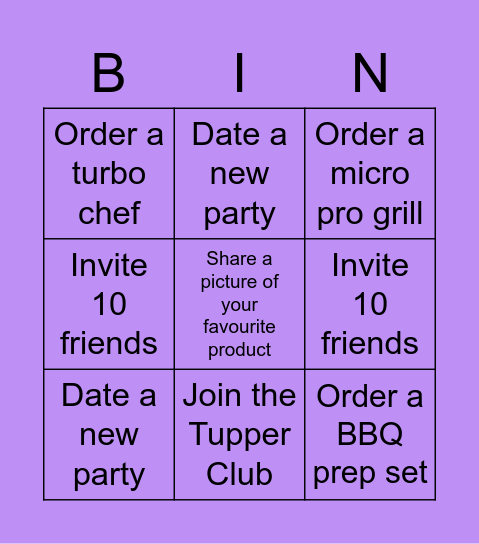 🎉 Tupperware Bingo 🎉 Bingo Card