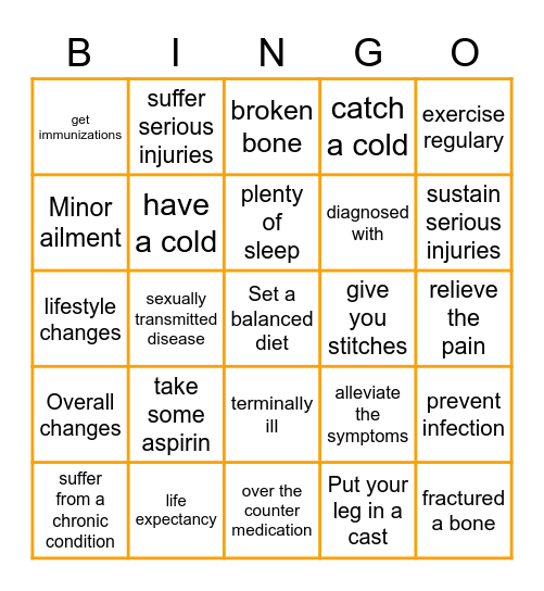 COLLOCATION Bingo Card