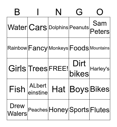 Random Bingo Card