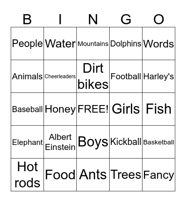 Rainbow Bingo Card