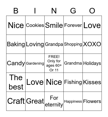 BINGO Card