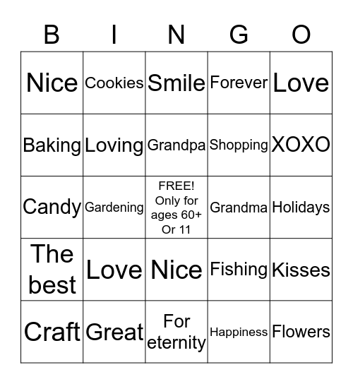 BINGO Card