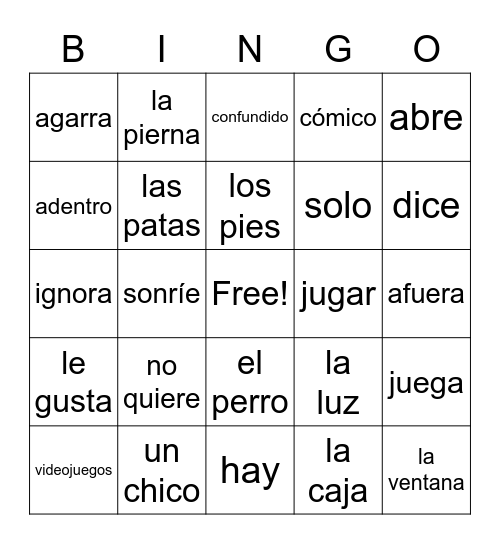 EL REGALO Bingo Card