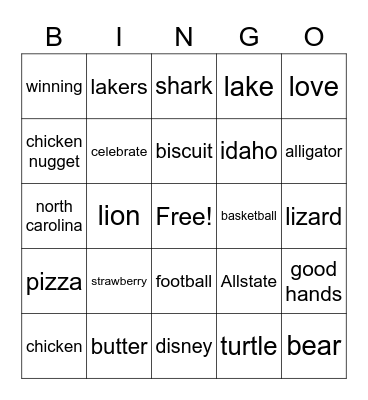 Labor Day winner Bingo Card