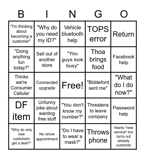 BINGO Card