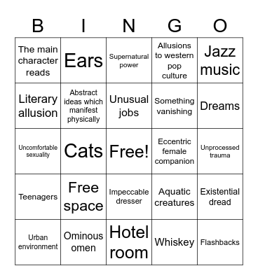 Murakami Bingo Card