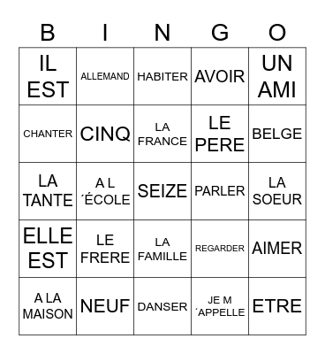 BLOGGERS 2 - VERBS Bingo Card