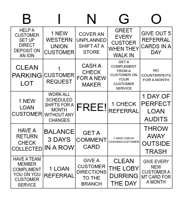 MONEYTREE BINGO  Bingo Card