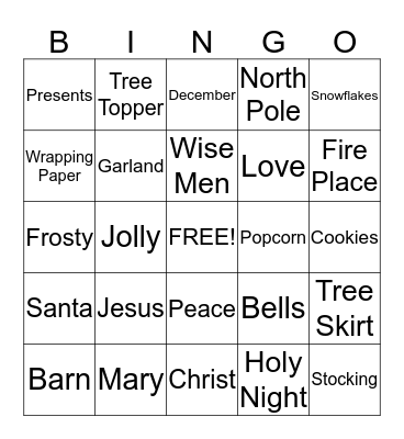 Christmas Bingo Card