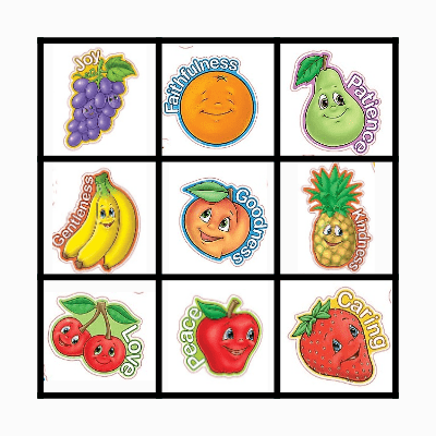 Fruits of the Spirit Bingo Card