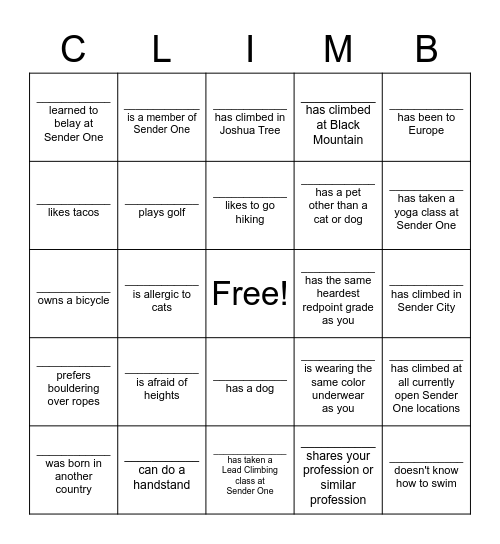 MONDAY NIGHT MEETUP Bingo Card