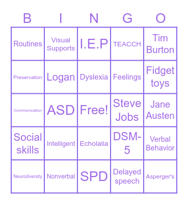 SMC for the Spectrum Bingo Card