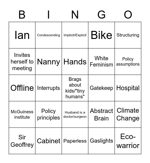 Ashley Bingo Card