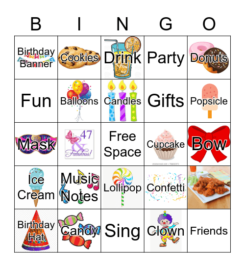 BIRTHDAY BINGO Card