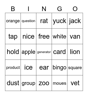 Bingo Card