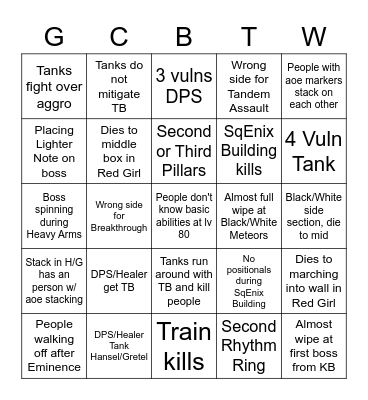 Breach Bingo Board Bingo Card