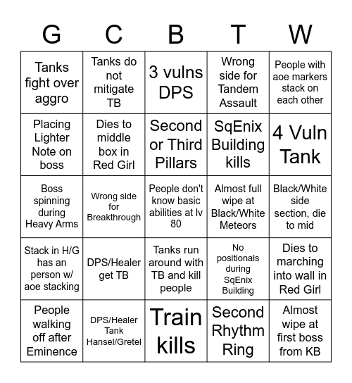 Breach Bingo Board Bingo Card
