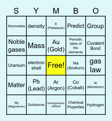 CLSU SYMBO Bingo Card