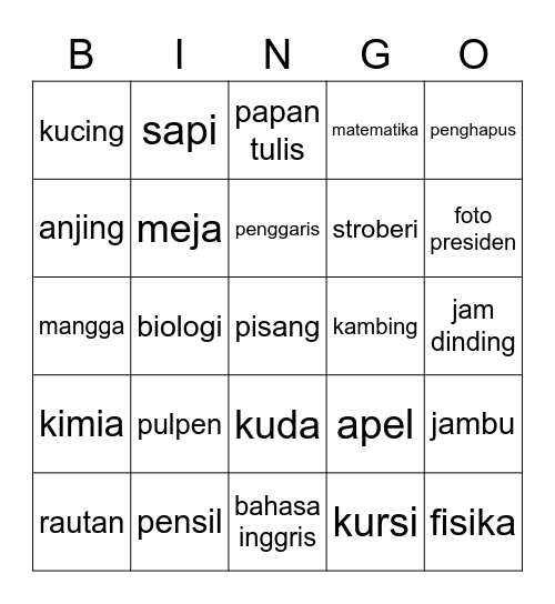 younjurig Bingo Card