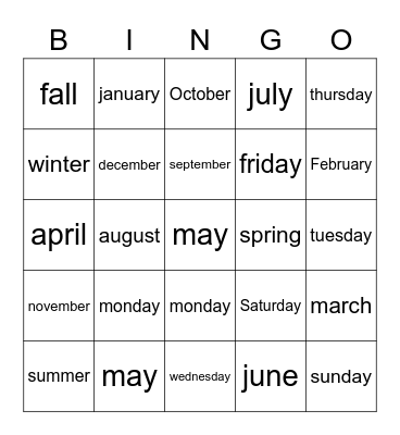 Bingo Card