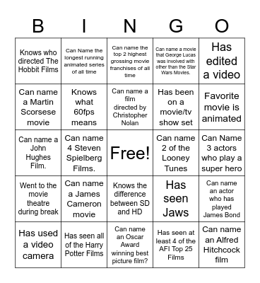 AVTF ICebreaker Bingo Card