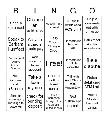 CRC Bingo Card