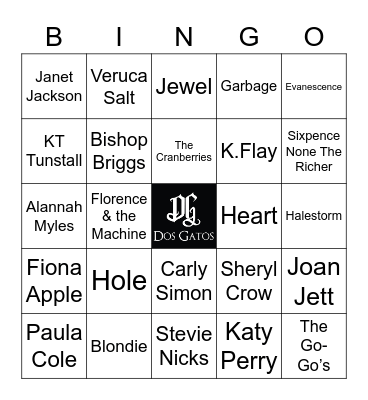 v5 WOMEN THAT ROCK Bingo Card