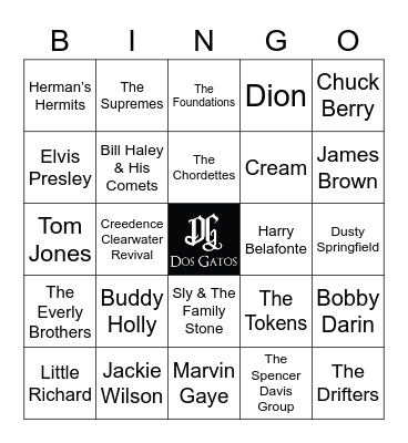 v13 GOLDEN OLDIES Bingo Card