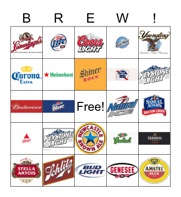 Beer Bingo Card