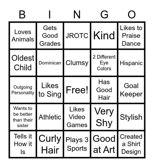 Student Council Bingo Card