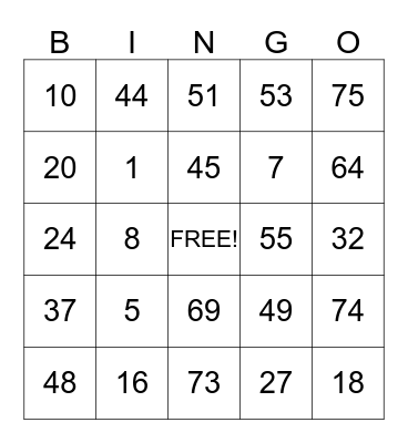 CyberMoney Bingg0 Card Bingo Card