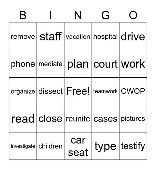 This is what I do!! Bingo Card