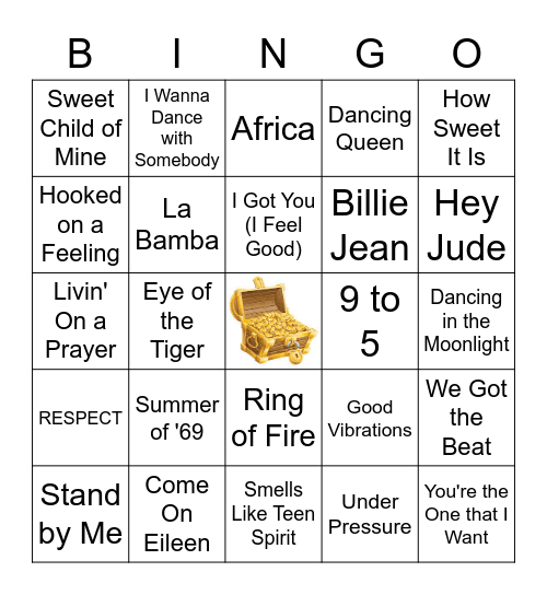 Oldies but Goodies BINGO Card